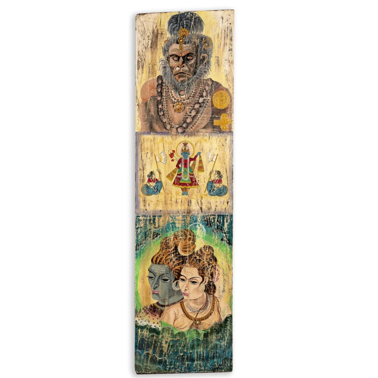 Deepak - Teakhouten Wandpaneel Hanuman 192cm