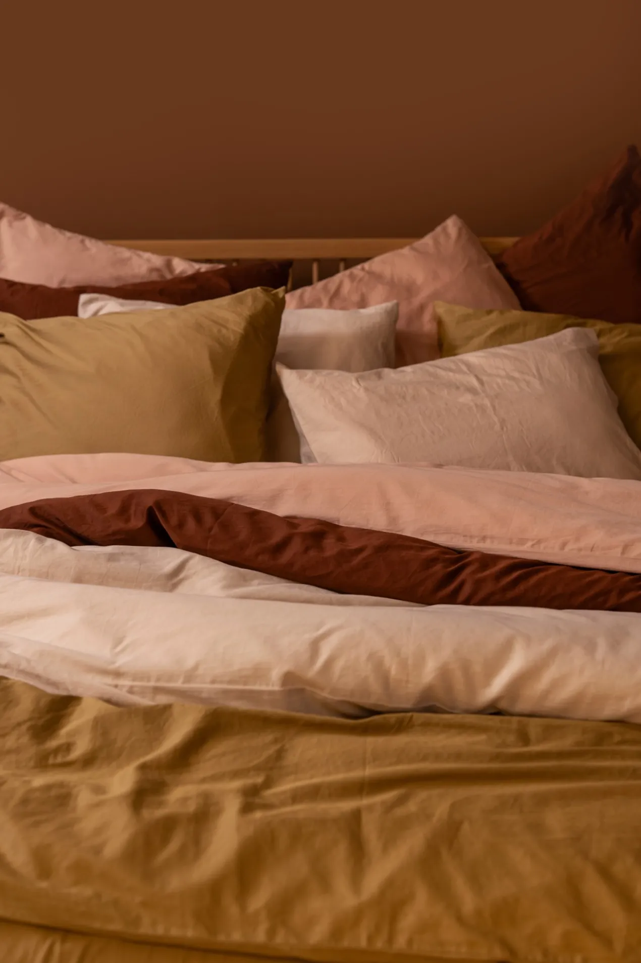 Dekbedovertrek Cotton Satin 140x220 cm dark brown