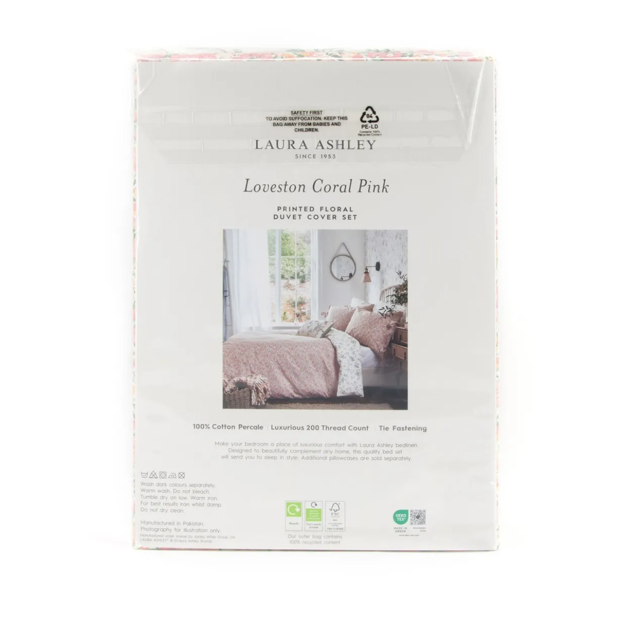 Dekbedovertrek Loveston Coral Pink 200x200 cm