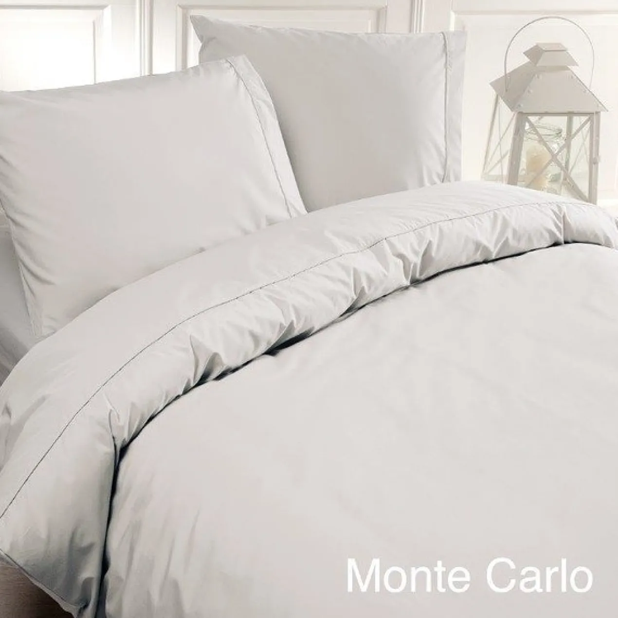 Dekbedovertrek Monte Carlo wit lits-jumeaux