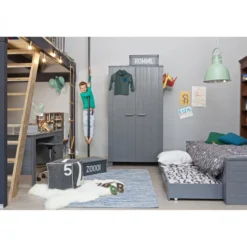 Dennis kast grenen geborsteld steel grey [fsc]