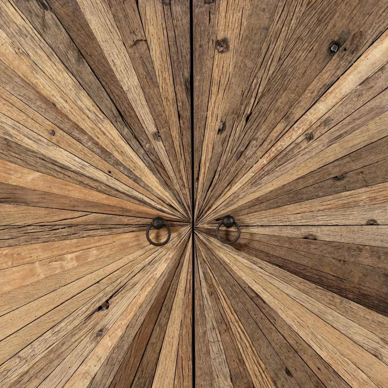 Dhriti - Kast van Gerecycled Hout met Zonpatroon