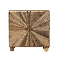 Dhriti - Kast van Gerecycled Hout met Zonpatroon