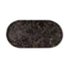 Dienblad bruin ovaal matte 30x15cm