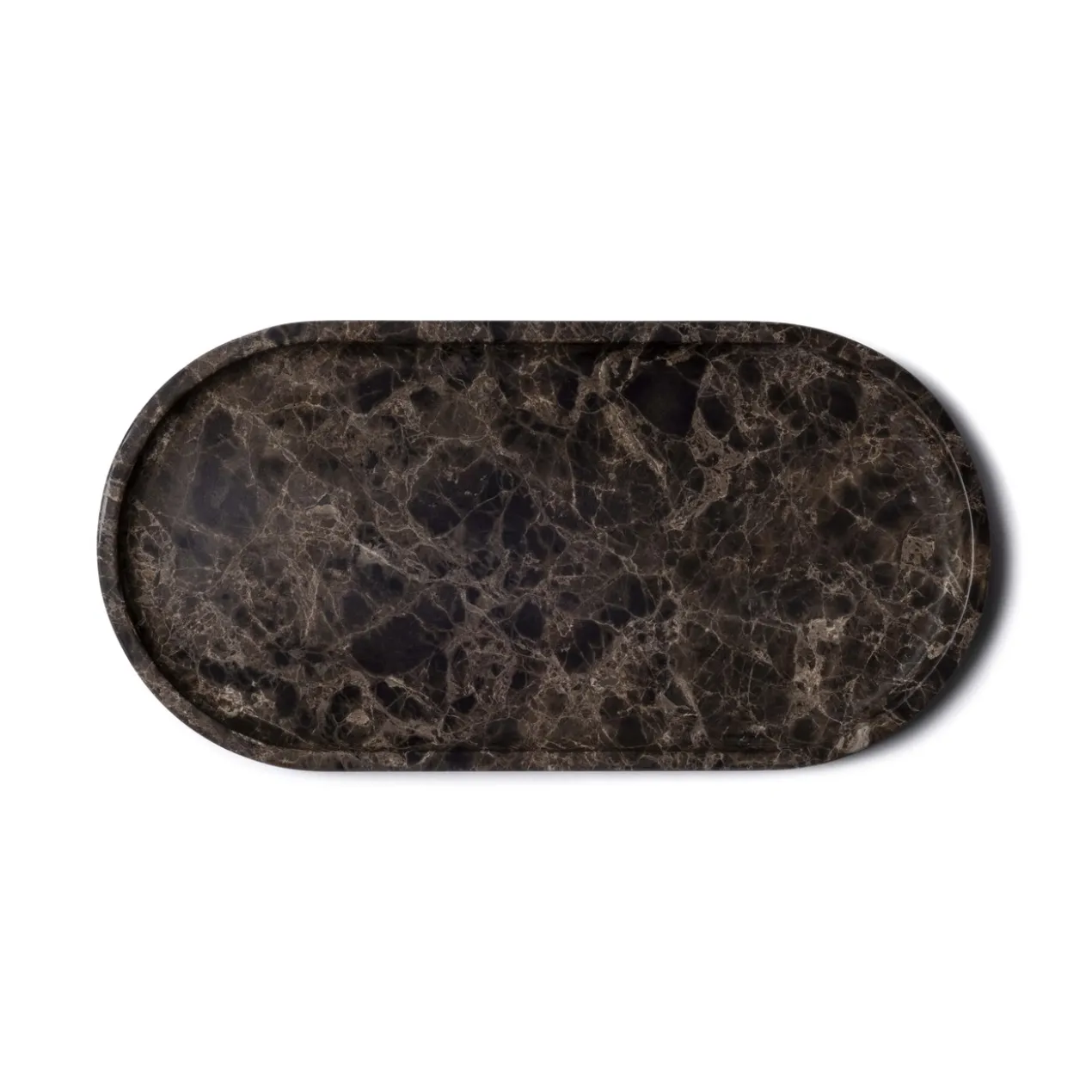 Dienblad bruin ovaal matte 30x15cm