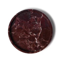 Dienblad Marmer rand rood Ø30cm