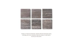 Dienblad organisch titanium travertine kidney