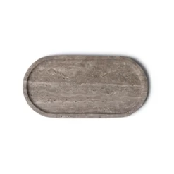 Dienblad Titanium travertine ovaal 30x15cm