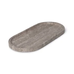 Dienblad Titanium travertine ovaal 30x15cm
