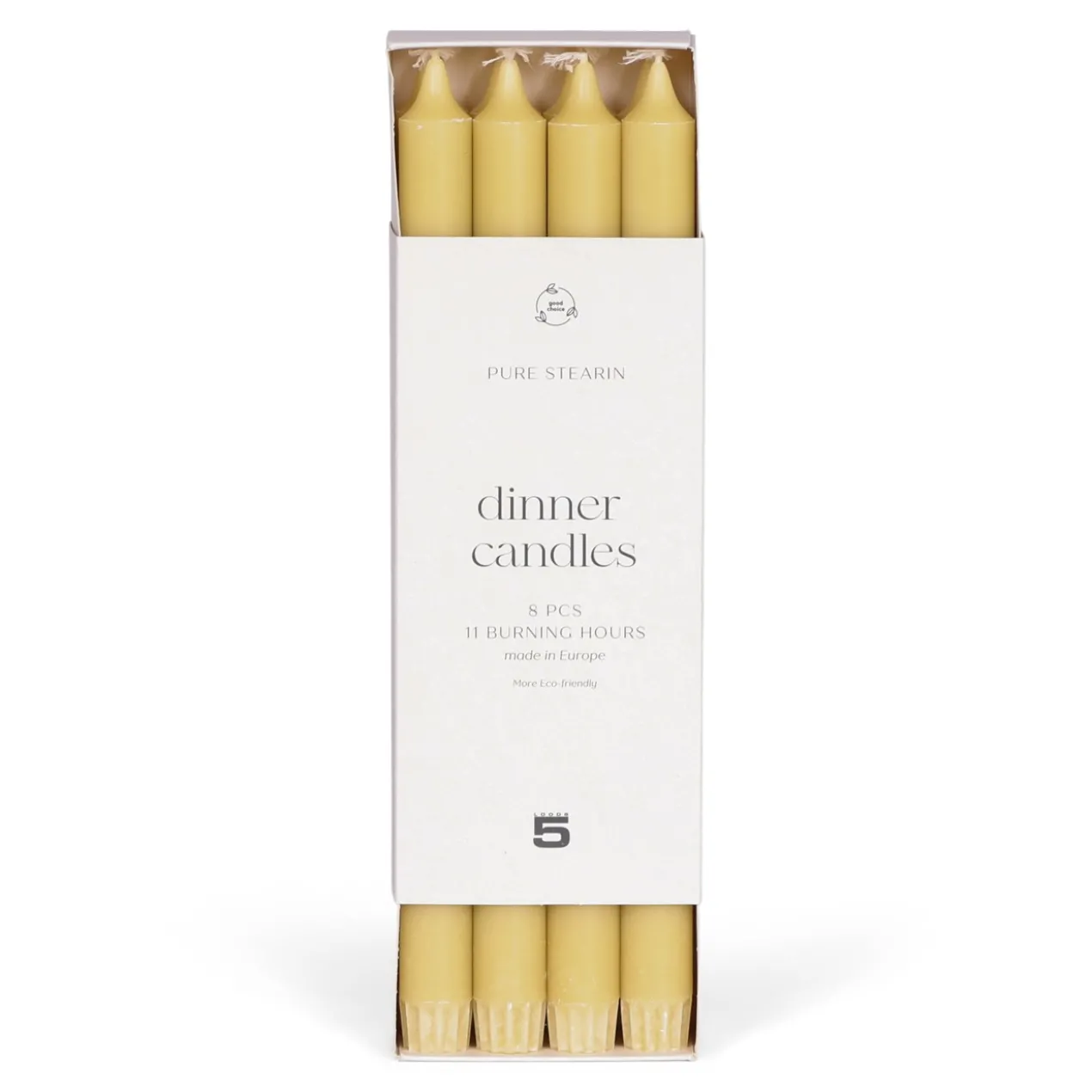 Dinerkaars 8 stuks butter yellow