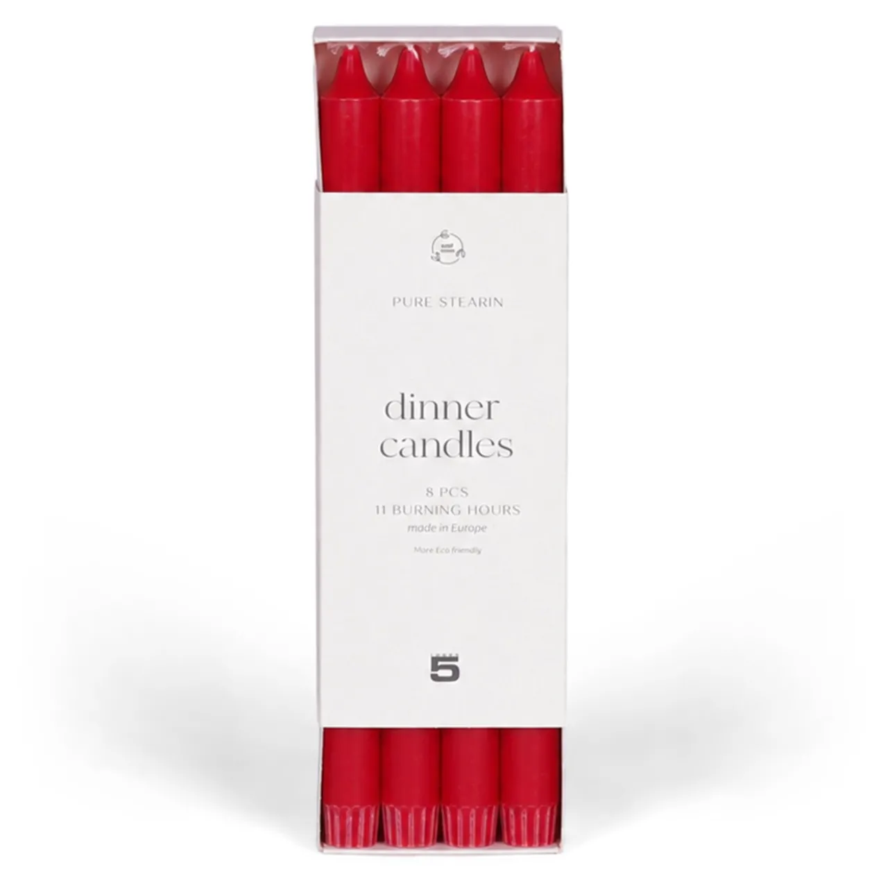 Dinerkaars 8 stuks tomato red