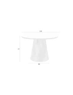 Dining table almira round walnut