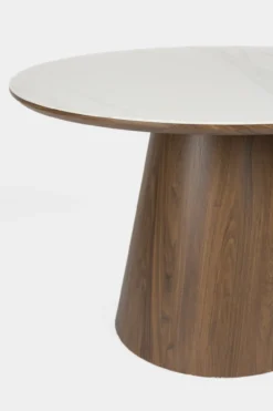 Dining table almira round walnut