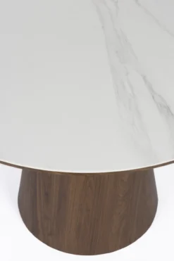 Dining table almira round walnut