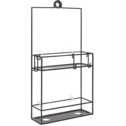 Doucherek Cubiko zwart 11x31x61 cm