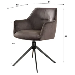 Draaistoel Dune Gemêleerd Taupe
