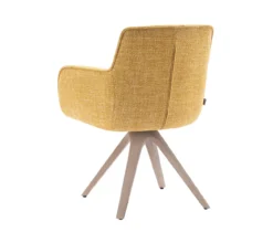 Draaistoel Tracy wooden geel
