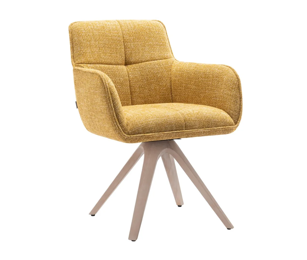 Draaistoel Tracy wooden geel