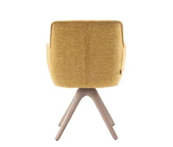 Draaistoel Tracy wooden geel