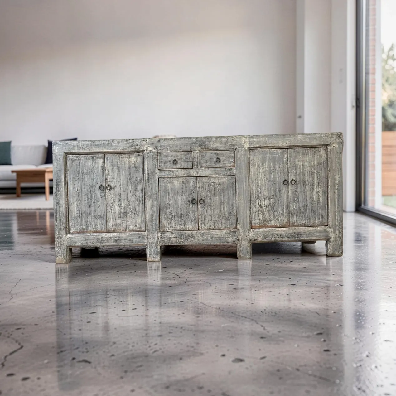Dressoir blauw/grijs uniek
