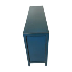 Dressoir blauw uniek mooi schilderwerk