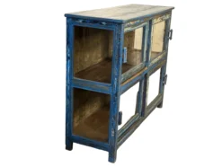 Dressoir 2 deuren blauw origieel