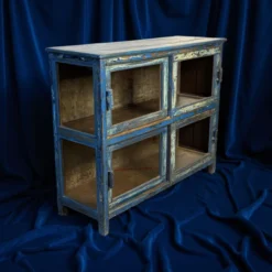 Dressoir 2 deuren blauw origieel