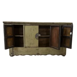 Dressoir 4deur grijs/groen uniek lak