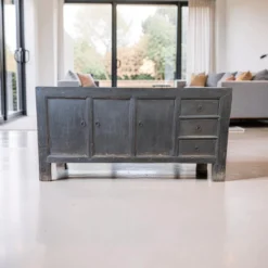 Dressoir 3deur 3la zwart/finish uniek