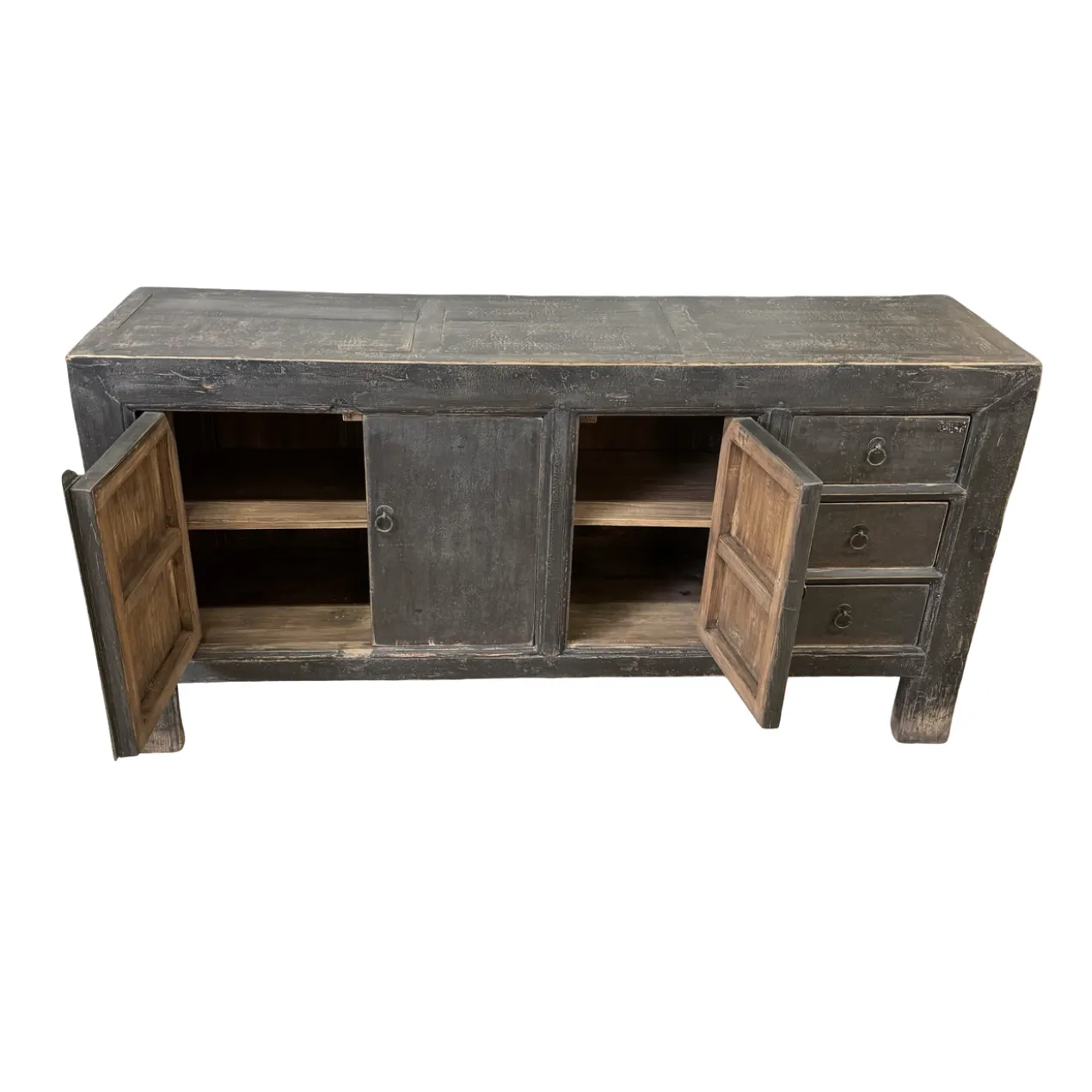 Dressoir 3deur 3la zwart/finish uniek