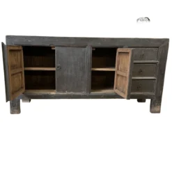 Dressoir 3deur 3la zwart/finish uniek