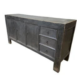 Dressoir 3deur 3la zwart/finish uniek