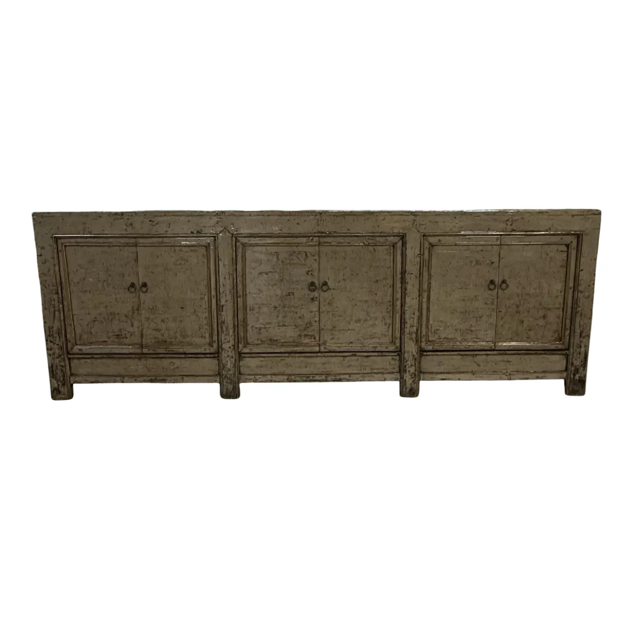 Dressoir 6 deur olijf/groen lak uniek
