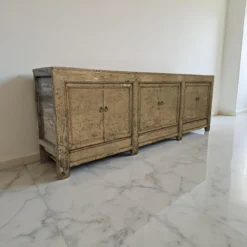 Dressoir 6 deur olijf/groen lak uniek