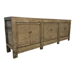 Dressoir 6 deur olijf/groen lak uniek