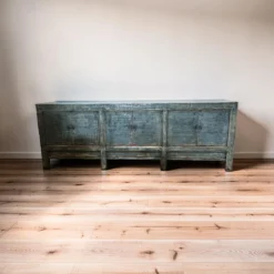 Dressoir 6 deurs blauw glans uniek lak