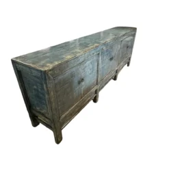 Dressoir 6 deurs blauw glans uniek lak
