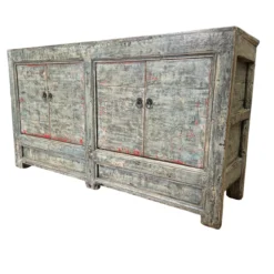Dressoir 4 deurs blauw uniek
