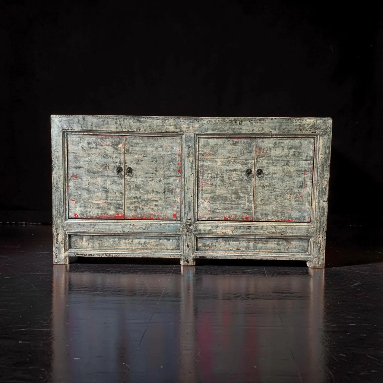 Dressoir 4 deurs blauw uniek