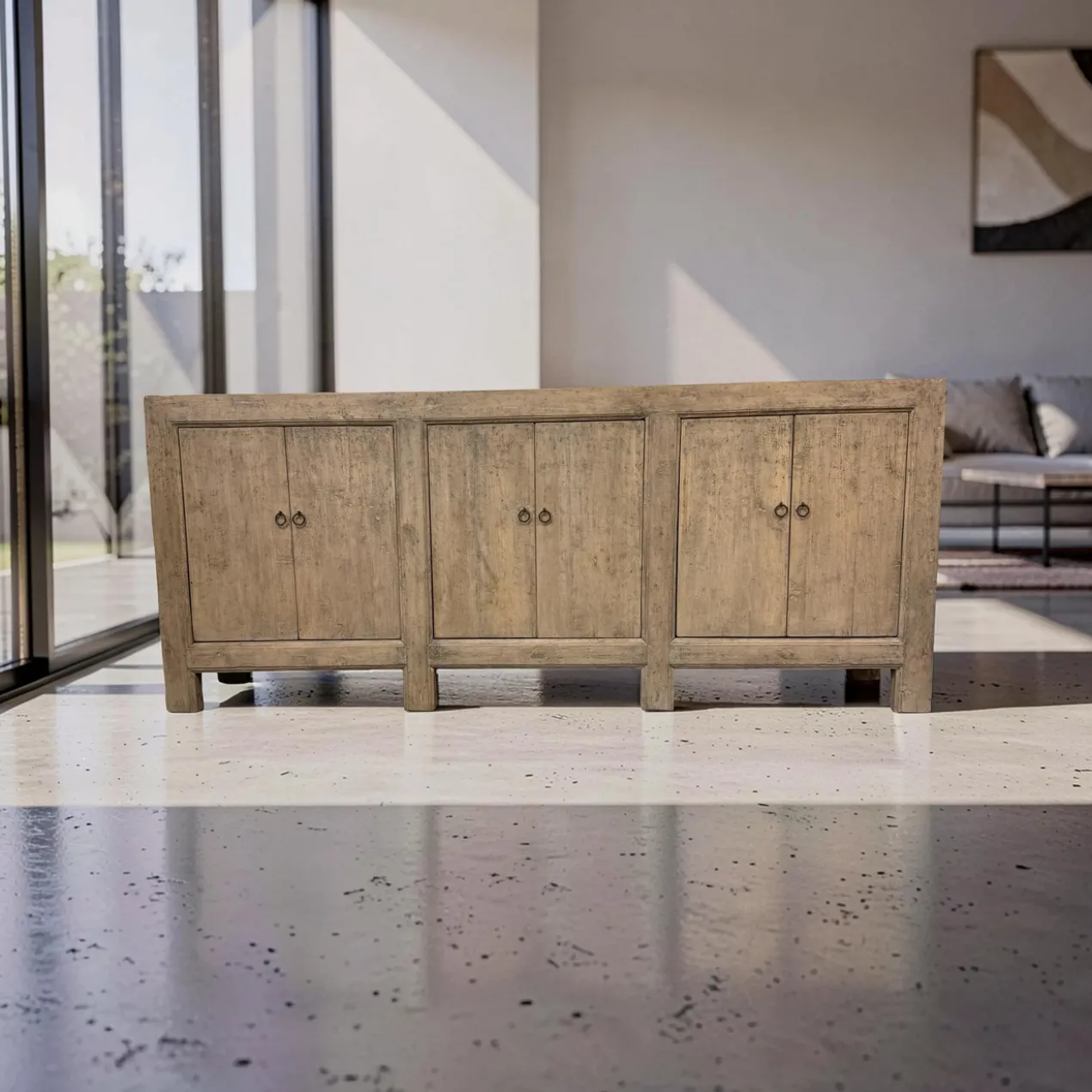 Dressoir 6 deurs naturel finish uniek
