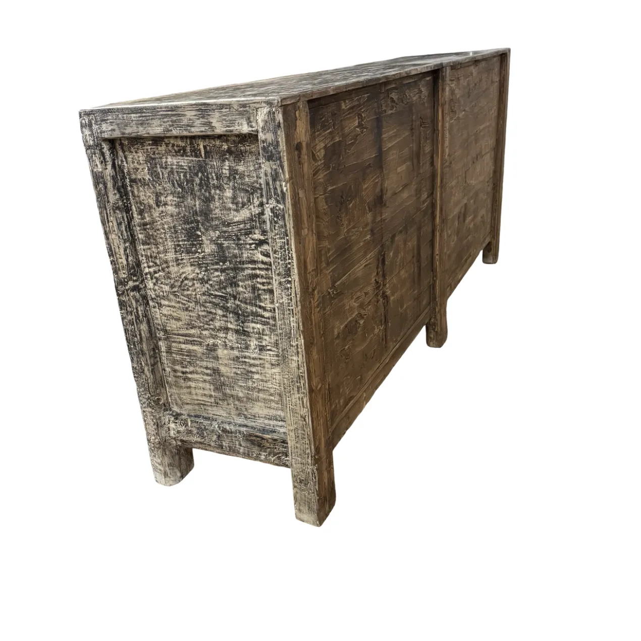 Dressoir 4 deurs Zwart wit finish uniek