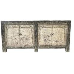 Dressoir 4 deurs Zwart wit finish uniek