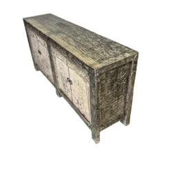 Dressoir 4 deurs Zwart wit finish uniek