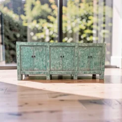 Dressoir 6deur turquoise uniek