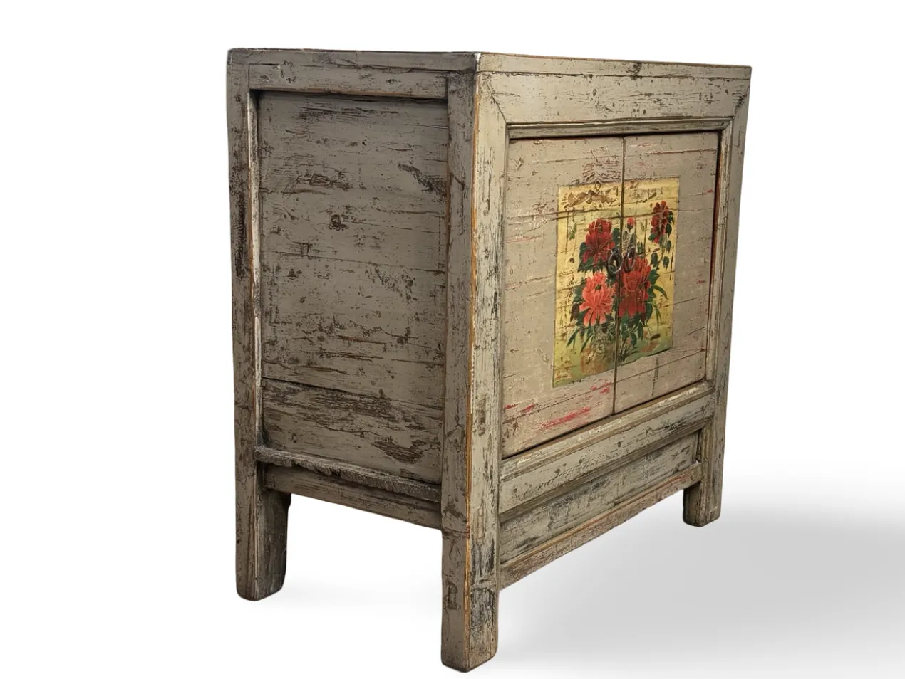 Dressoir 2 deur uniek bloem beschilderd
