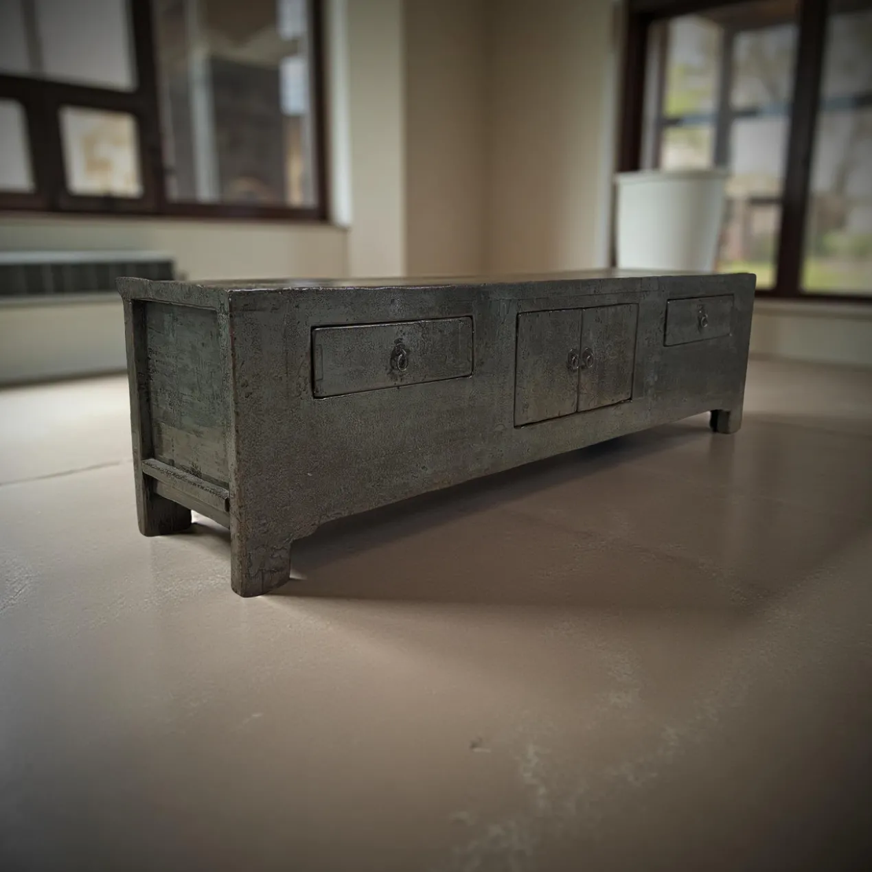 Dressoir donkergroen 2deur 2la uniek