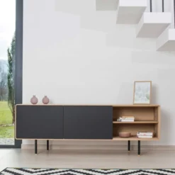 Dressoir Fina sideboard 180cm zwart