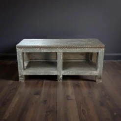 Dressoir grijs met authentieke nagelrand
