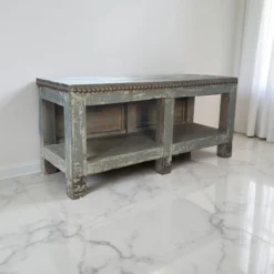 Dressoir grijs met authentieke nagelrand