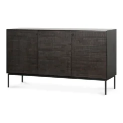 Dressoir Grooves zwart/bruin 152 cm